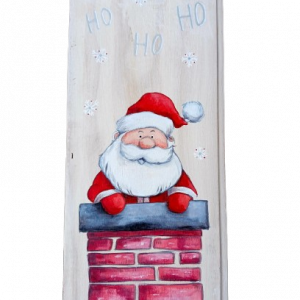 Le Père Noël dans sa cheminée